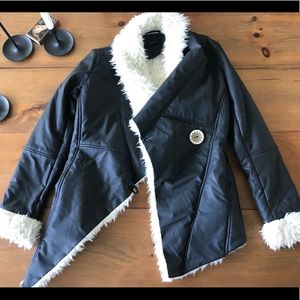 Arc + Co. Shearling faux leather boho jacket